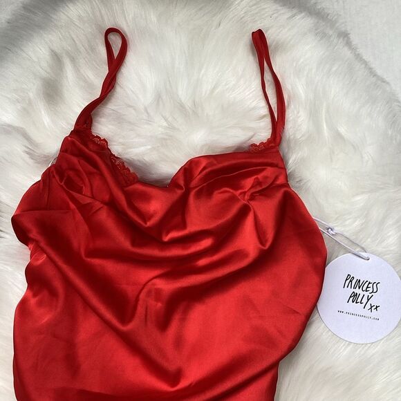 NWT Princess Polly Mateo Dress Red 4 - Picture 5 of 8